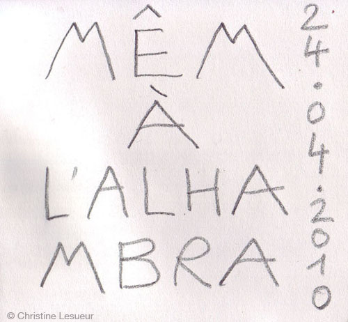 Live @ Alhambra - Sketch by Christine Lesueur