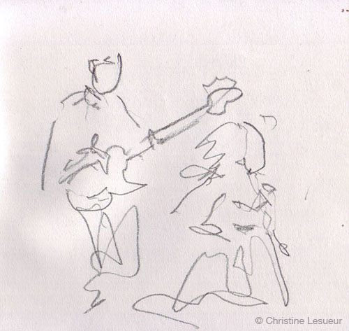 Live @ Alhambra - Sketch by Christine Lesueur