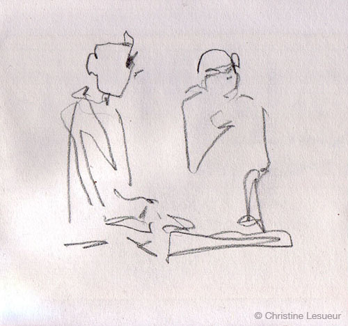 Live @ Alhambra - Sketch by Christine Lesueur