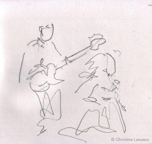 Live @ Alhambra - Sketch by Christine Lesueur