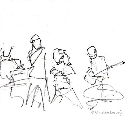Live @ New-Morning - Sketch by Christine Lesueur
