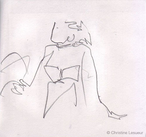 M Nahadr - Sketch by Christine Lesueur