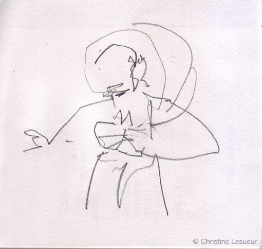 M Nahadr - Sketch by Christine Lesueur